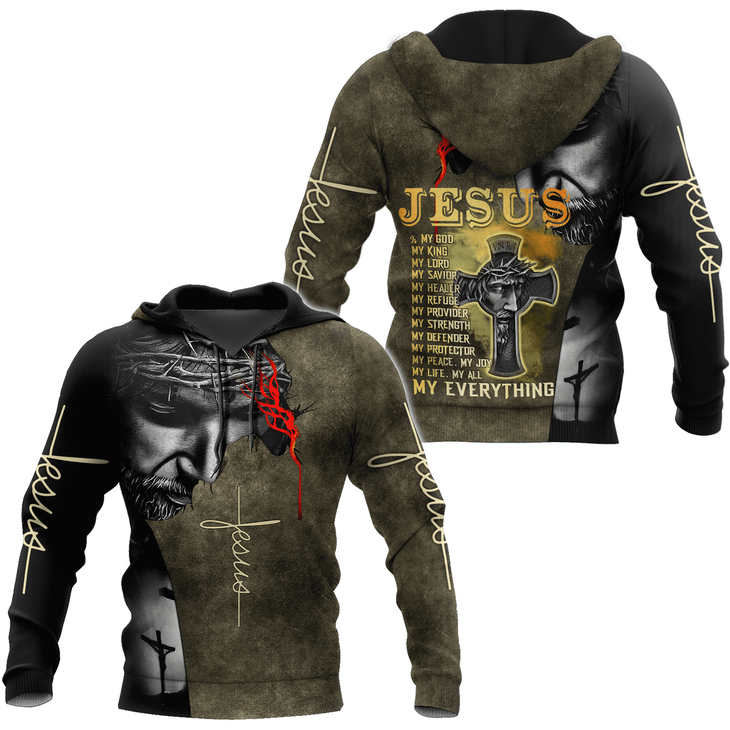 Jesus Christ My Everything 3D Printed Hoodie, T-Shirt for Men and Women