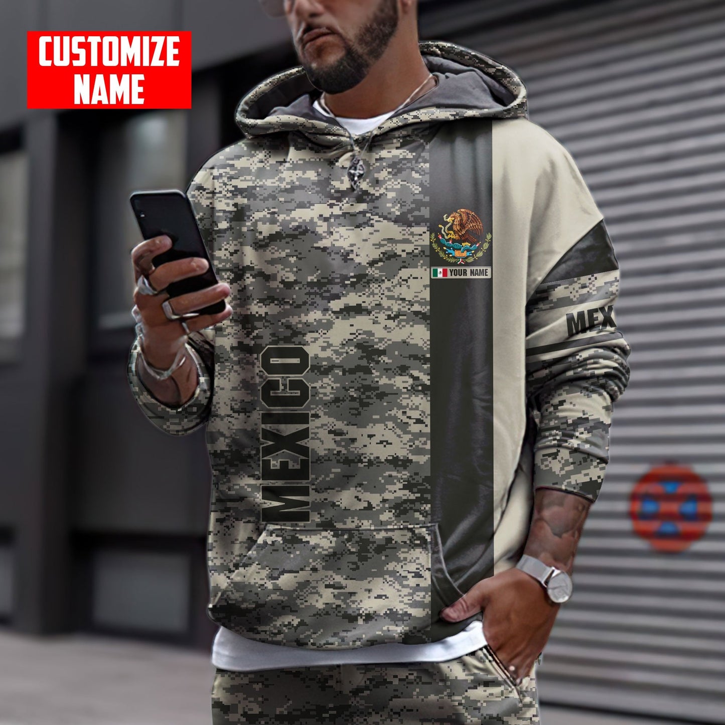 Personalized Mexican 3D All Over Printed Unisex Hoodie