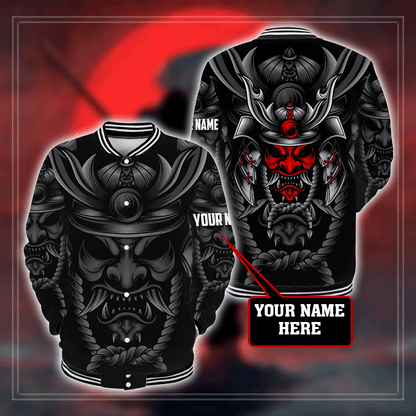 Custom Name Samurai Red Mask 3D All Over Printed Unisex Shirts