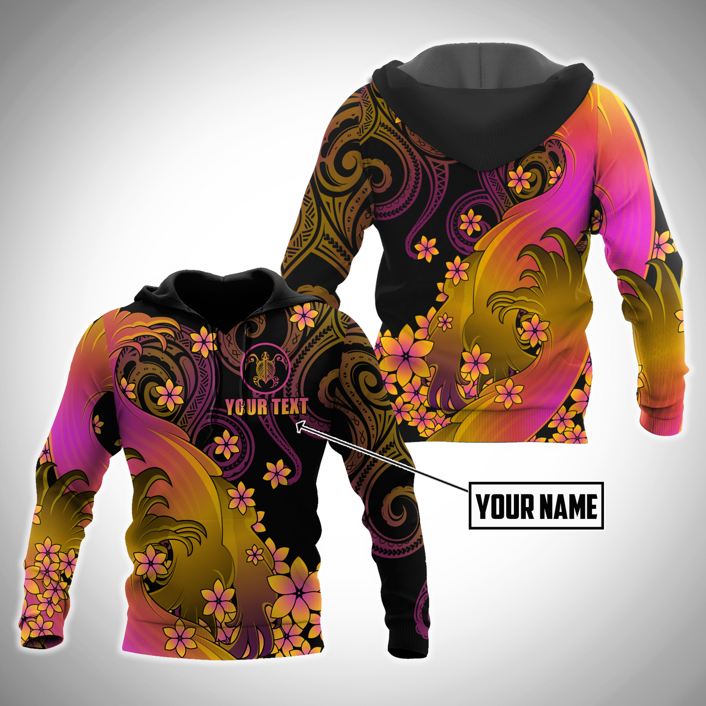 Amazing Polynesian Personalized Wave And Frangipani Unisex Hawaii Shirt