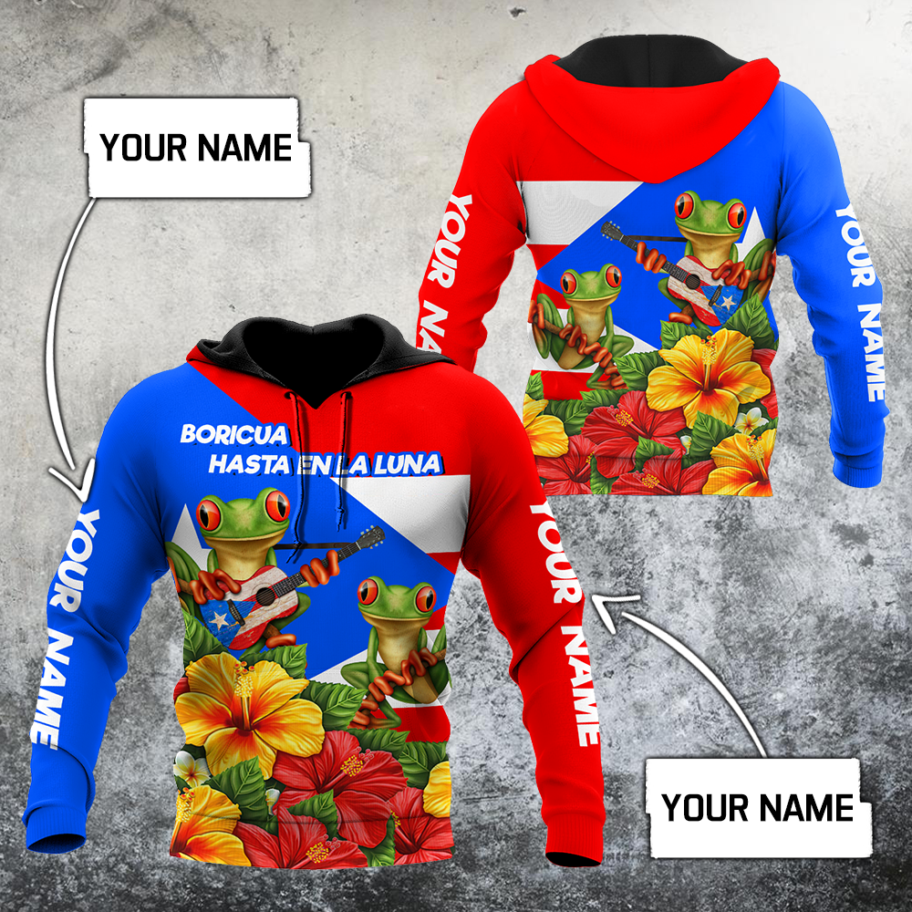 Customize Name Puerto Rico Hoodie For Men And Women
