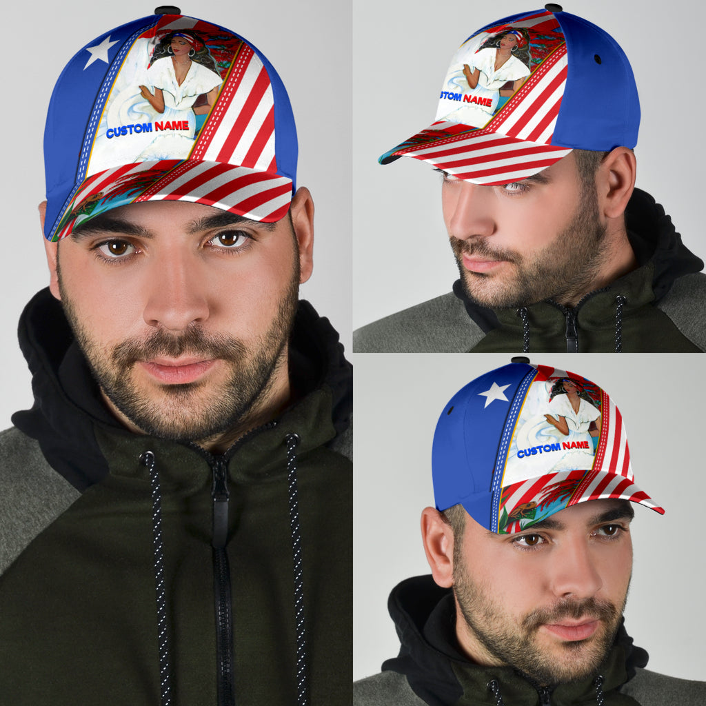 Customize Name Puerto Rico Classic Cap