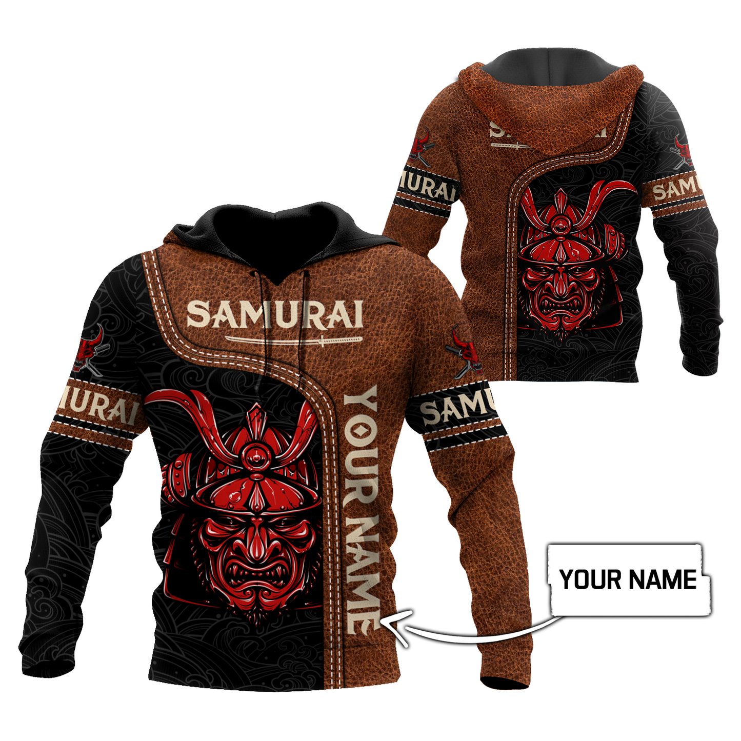 Custom Name Samurai 3D All Over Printed Unisex Shirts