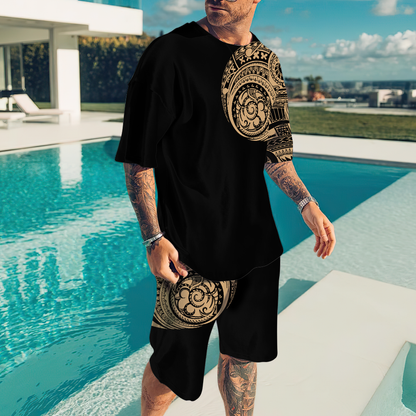 Polynesia No 6 Combo T Shirt Broad Short Traditional Tattoo