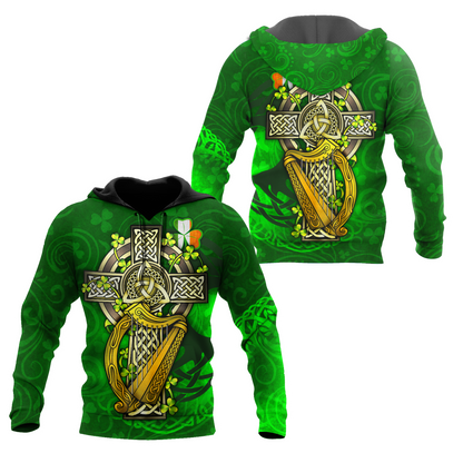 Irish Harp 3D All Over Printed Shirts For Men and Women