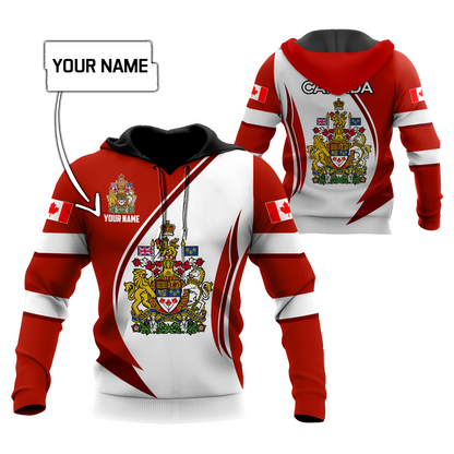 Canada Day No31 Personalized Coast Of Arm Pullover Premium Unisex Hoodie