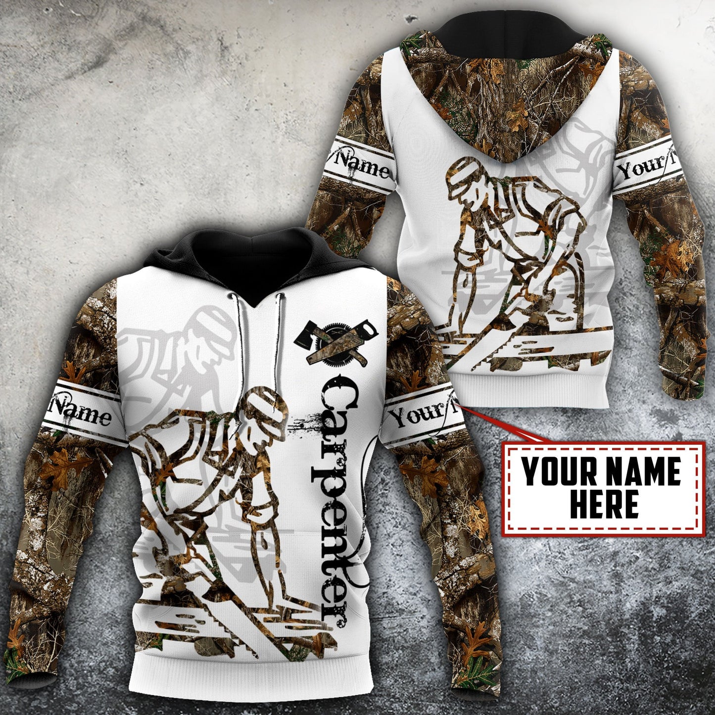 Personalized Name Carpenter 3D All Over Printed Unisex Shirts Tattoo