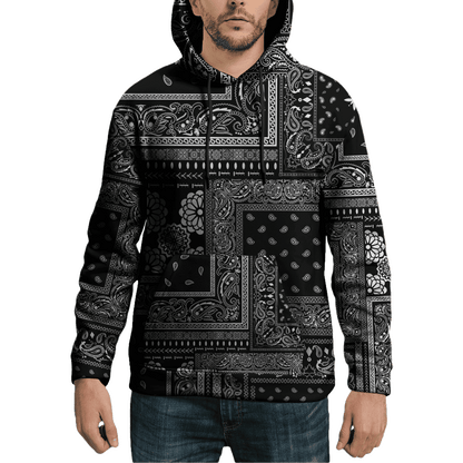 Paisley Bandana Vibe with Black White tone Street Style 3D All Over Printed