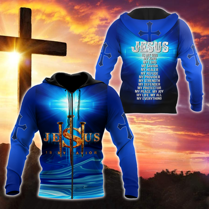Jesus Christ My Savior 3D Printed Hoodie, T-Shirt for Men and Women