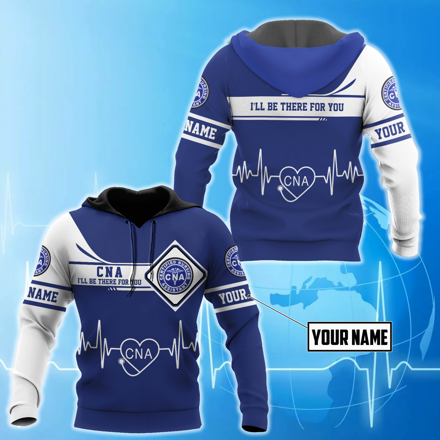 Premium Nurse Personalized Name 3D All Over Printed Unisex Shirts