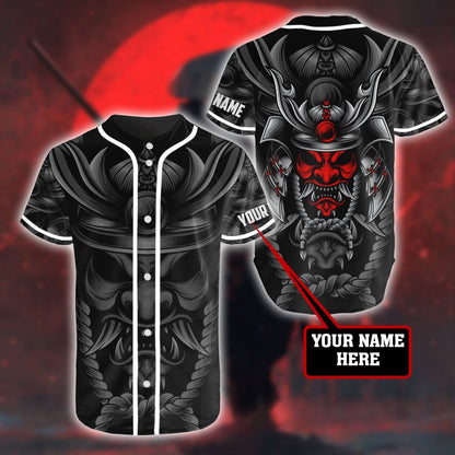Custom Name Samurai Red Mask 3D All Over Printed Unisex Shirts