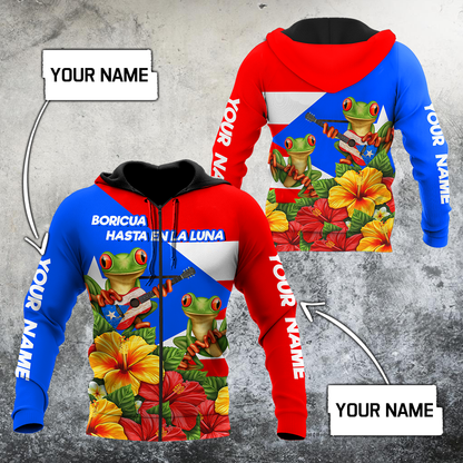 Customize Name Puerto Rico Hoodie For Men And Women