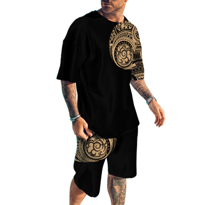 Polynesia No 6 Combo T Shirt Broad Short Traditional Tattoo