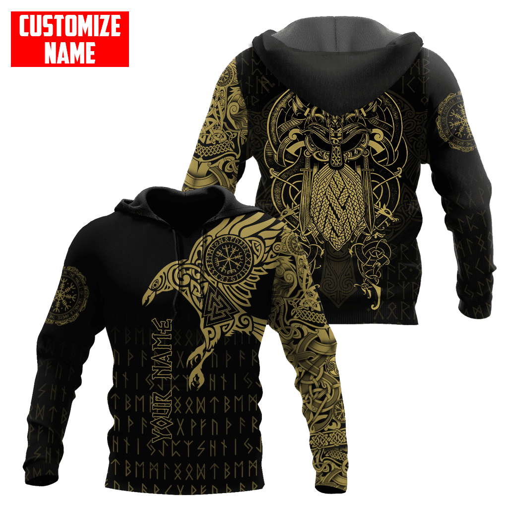 Premium Raven Of Odin Tattoo 3D All Over Printed Shirts