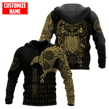 Premium Raven Of Odin Tattoo 3D All Over Printed Shirts