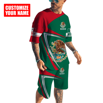 Personalized Name Mexico Combo T-shirt and Short 3D All Over Printed