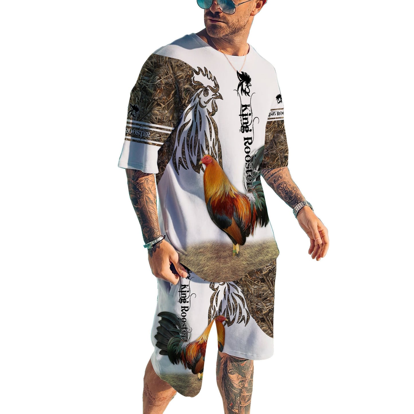 Personalized Rooster Combo T Shirt Board Short HHT23042105