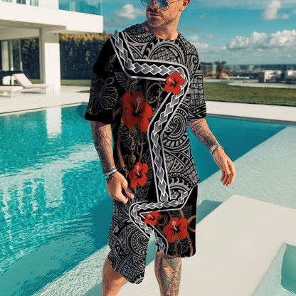 Polynesia No 6 Combo T Shirt Broad Short Traditional Tattoo
