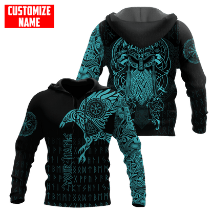 Premium Raven Of Odin Tattoo 3D All Over Printed Shirts