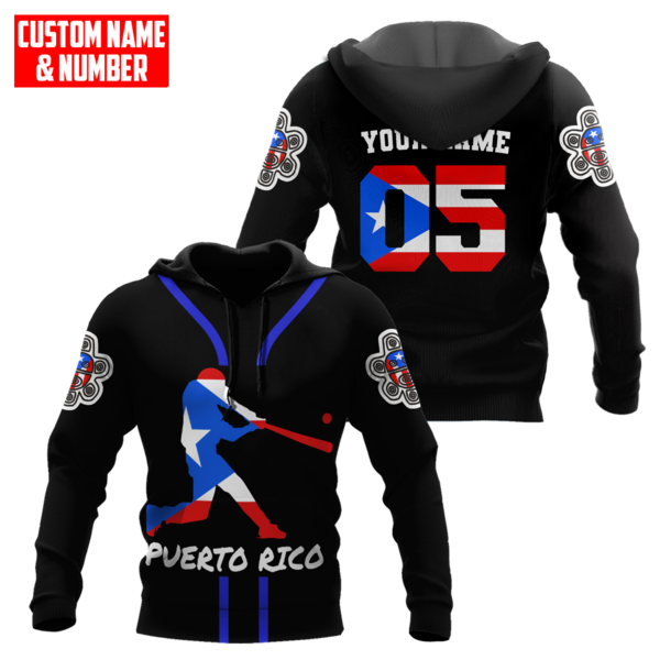 Customize Name And Number Puerto Rico 3D All Over Printed Unisex Shirts