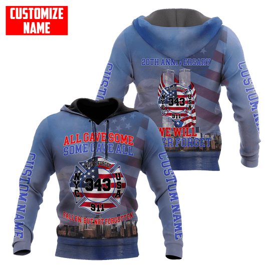 Customize Name Firefighter 3D All Over Printed Unisex Shirts