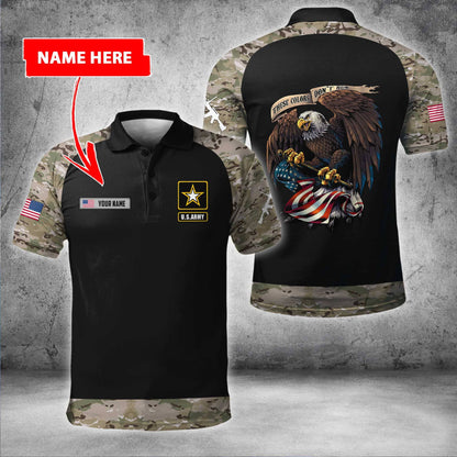 Custom name Camo Army Veteran 3D printed shirts Proud Military