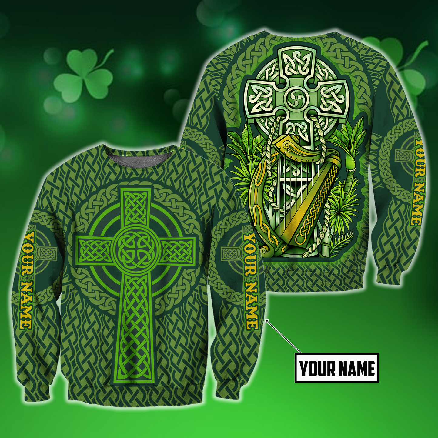 Personalized Irish Saint Patrick's Day 3D All Over Printed Shirts For Men And Women TN