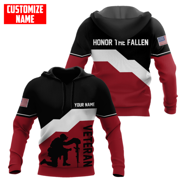 Custom Name US Veteran  3D All Over Printed