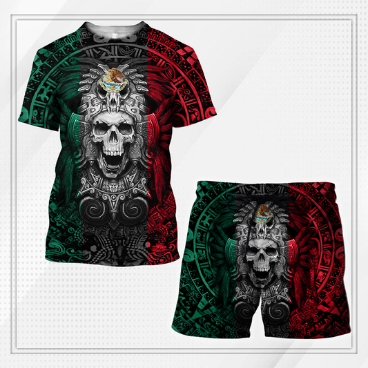 Mexico Combo T-shirt and Short 3D All Over Printed no22