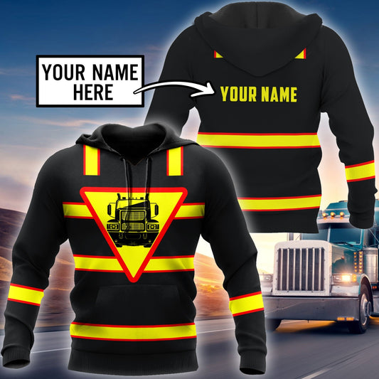Premium Trucker Personalized Name 3D All Over Printed Unisex Shirts