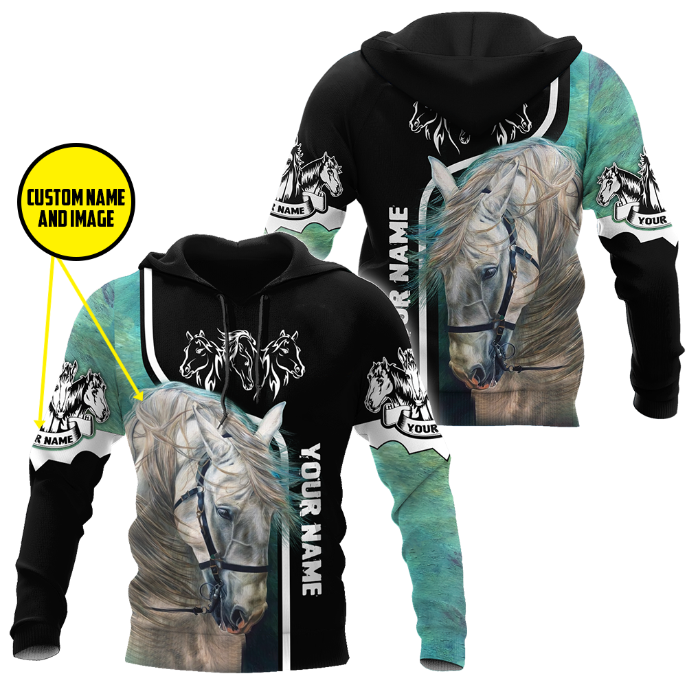 Personalized Name Premium Horse 3D All Over Printed Unisex Shirts