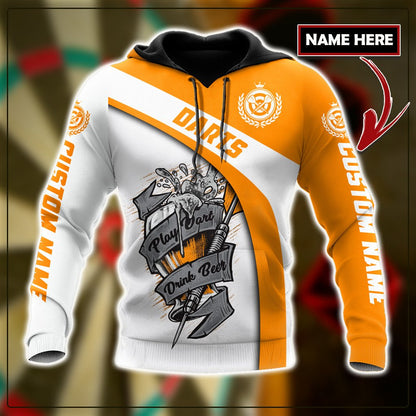 Darts Player No9 Personalized Name 3D Printed Personalized Unisex Hoodie ML