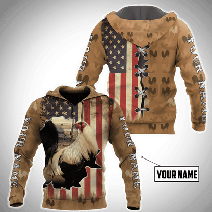 Personalized Rooster 3D Printed Unisex Shirts DA20052101
