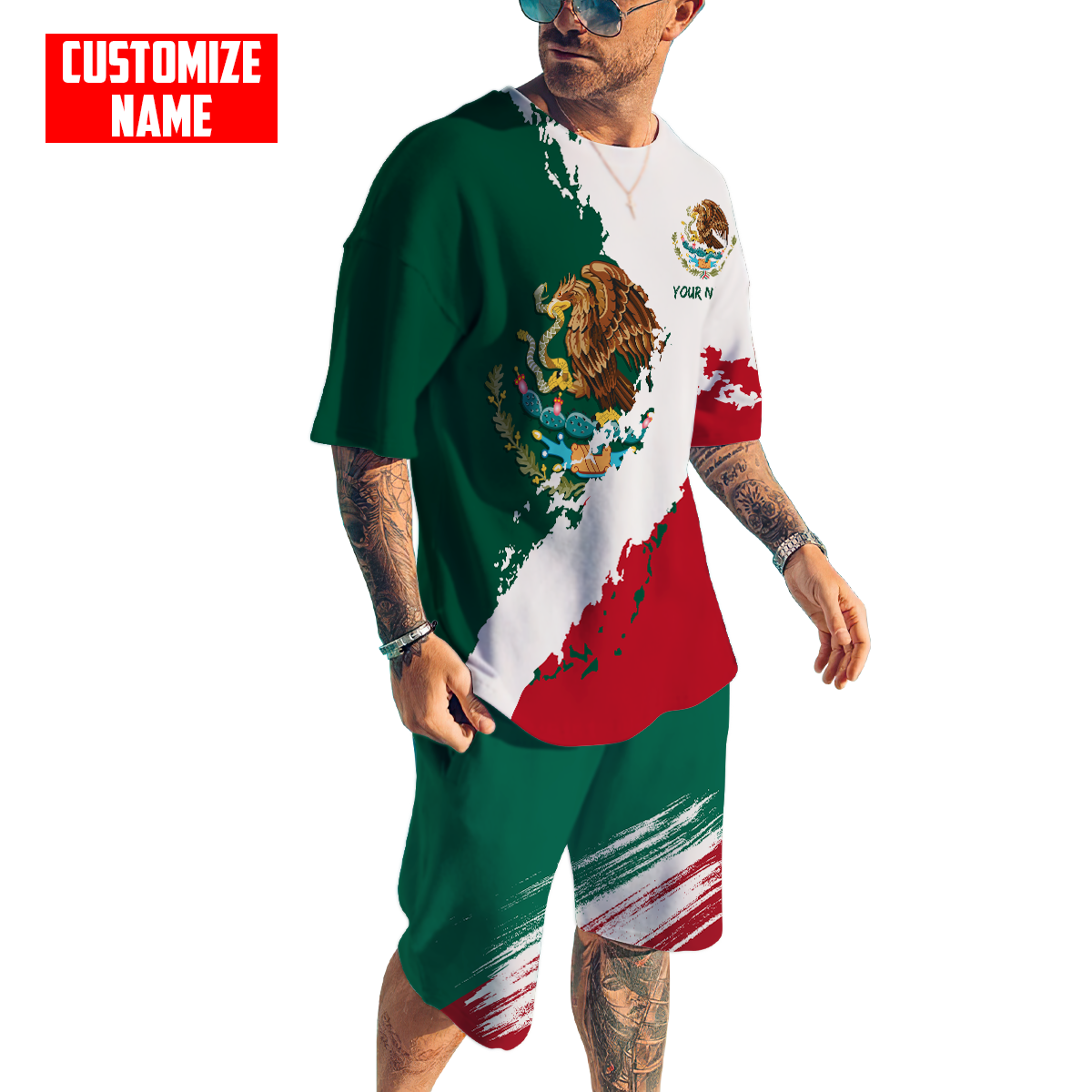 Persionalized Mexico 3D All Over Printed Unisex Shirts