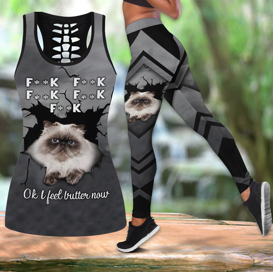 Premium Legging & Tank Top Funny Cat