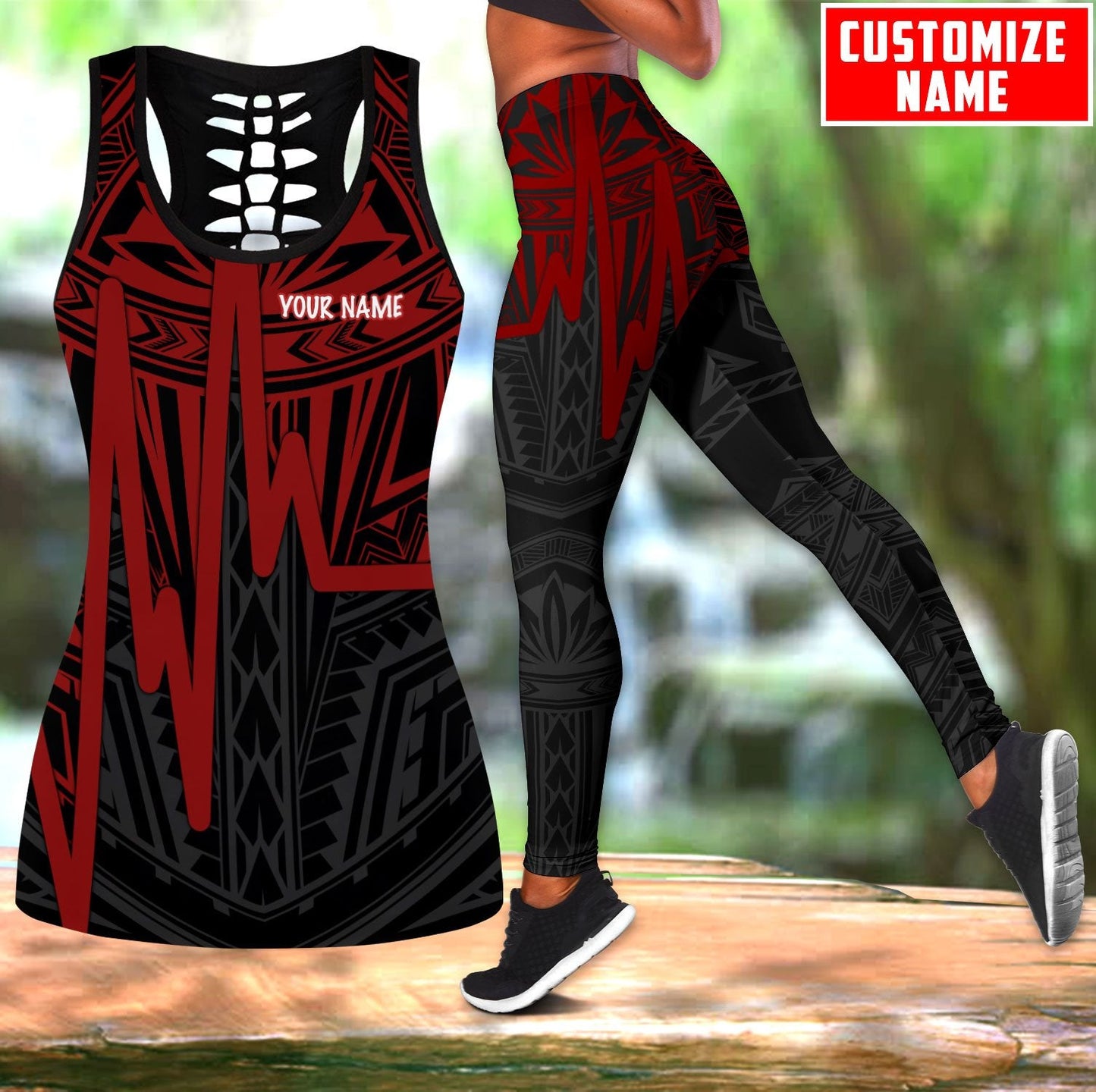 Polynesian  Tattoo Legging & Tank top ML Personaliez