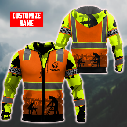 Personalized Name Carpenter 3D All Over Printed Unisex Safety Ver 4