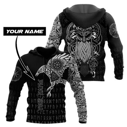 Premium Raven Of Odin Tattoo 3D All Over Printed Shirts