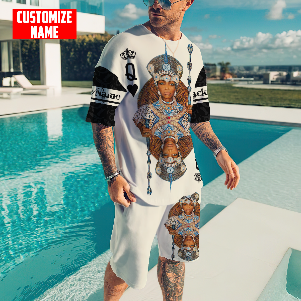 African Culture Black Queen Zulu Unisex Hoodie ML Personalize Name