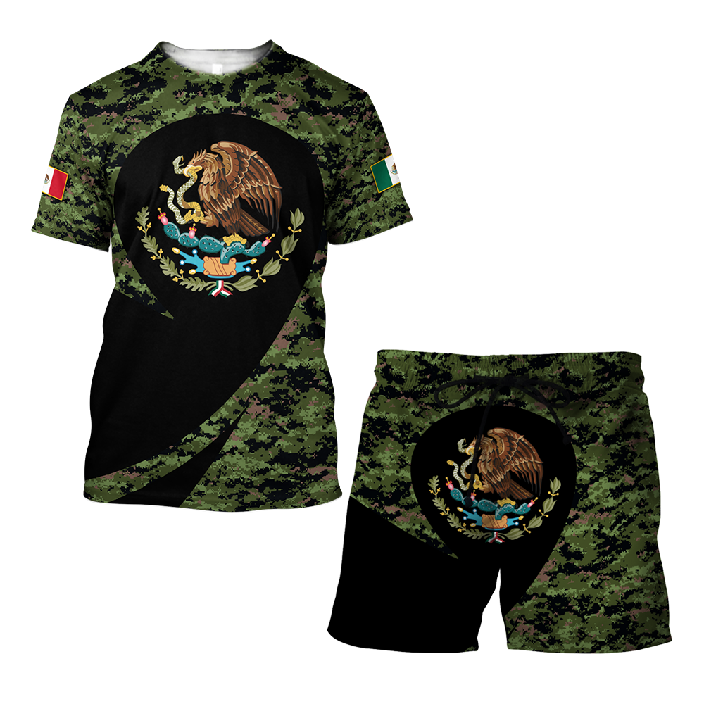 Mexico Combo T-shirt and Short 3D All Over Printed no22 MH17042102