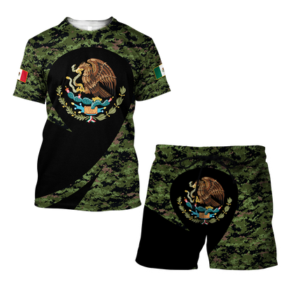 Mexico Combo T-shirt and Short 3D All Over Printed no22 MH17042102