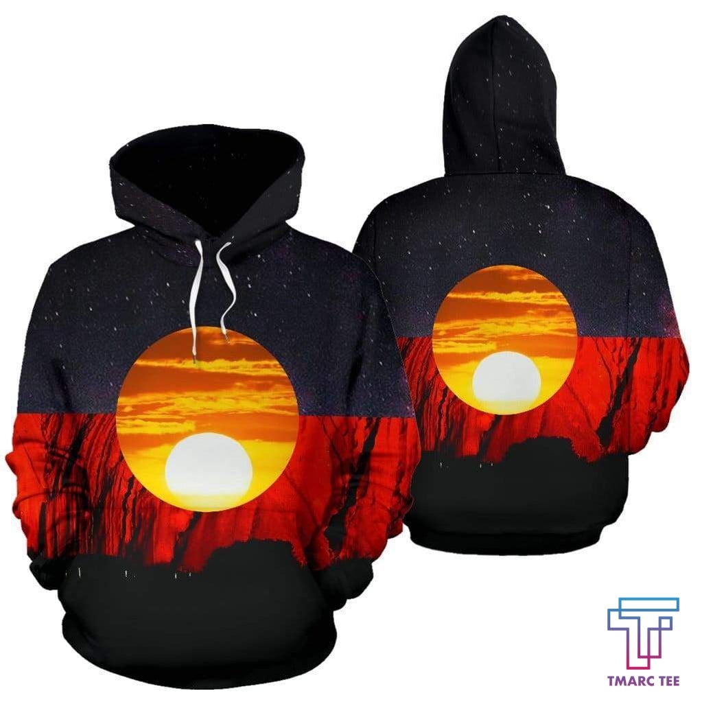 Tmarc Tee Australia Koori Kangaroo Aboriginal Flag™ All Over Print Hoodies HC