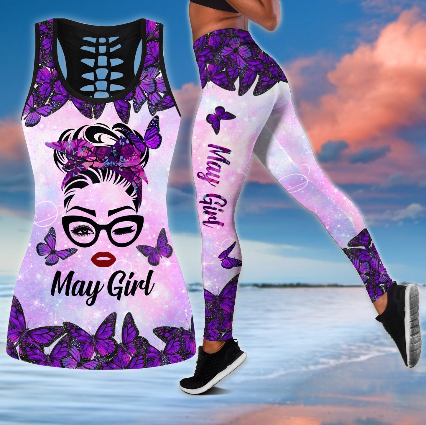 May Girl Butterflies Combo Legging Hoodie