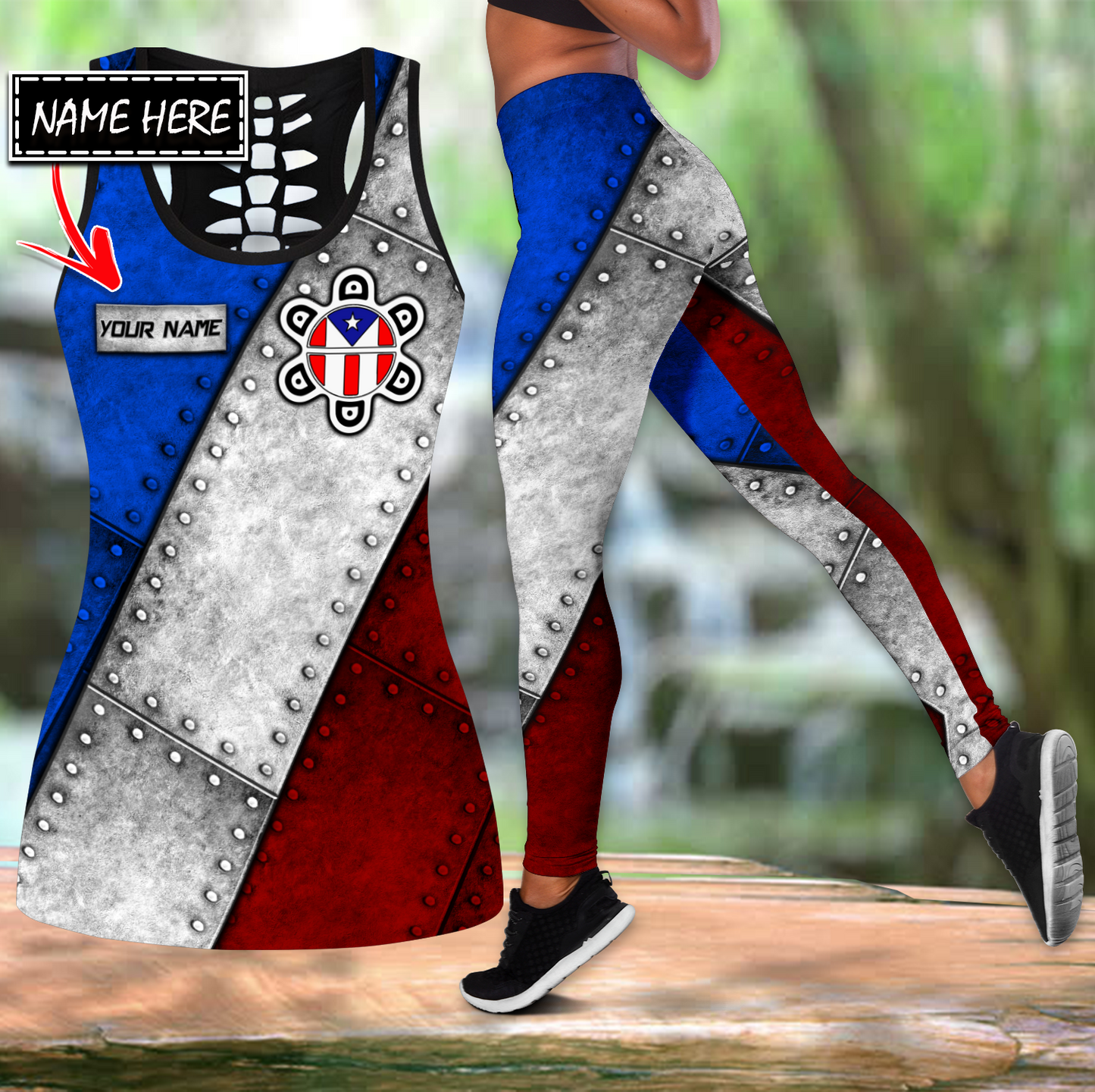 Customize Name Puerto Rico Soldier Combo Outfit