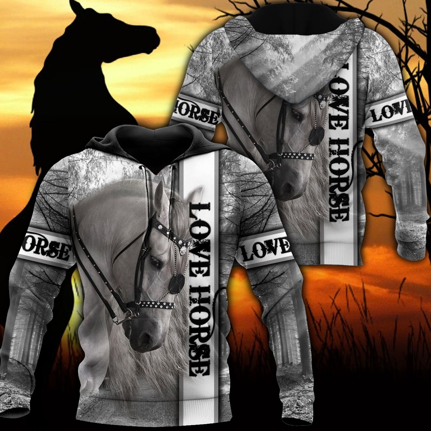 Horse 3D All Over Printed Shirts For Men and Women