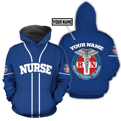 Premium Nurse Personalized Name 3D All Over Printed Unisex Shirts