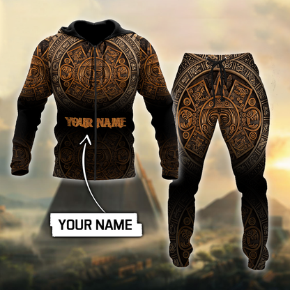 Persionalized Name Azteca Mexicano 3D All Over Printed Unisex Hoodie