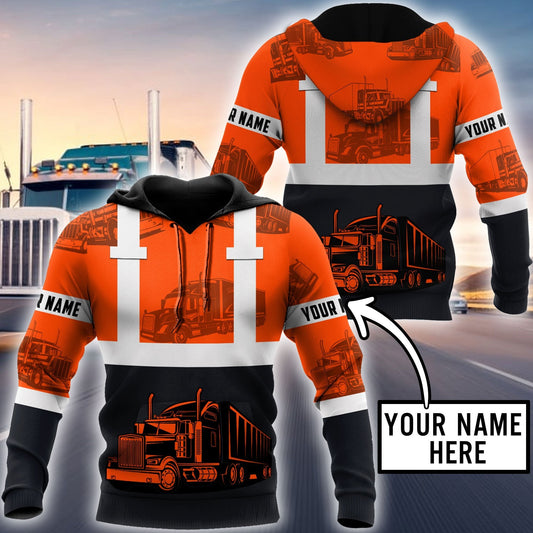 Premium Trucker Personalized Name 3D All Over Printed Unisex Shirts