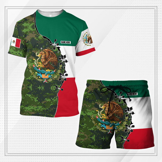 Mexico Combo T-shirt and Short 3D All Over Printed no20