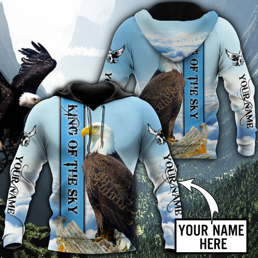 Customize Name Eagle 3D All Over Printed Shirts For Men and Women